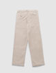 Pantalon chino beige forme loose garçon-4