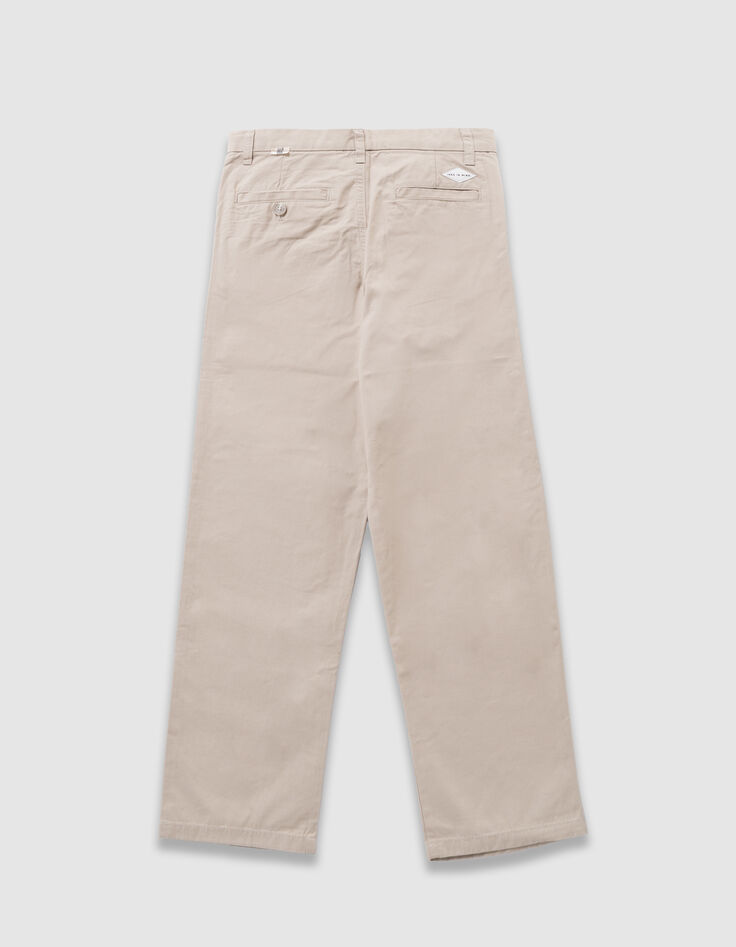 Pantalon chino beige forme loose garçon-4
