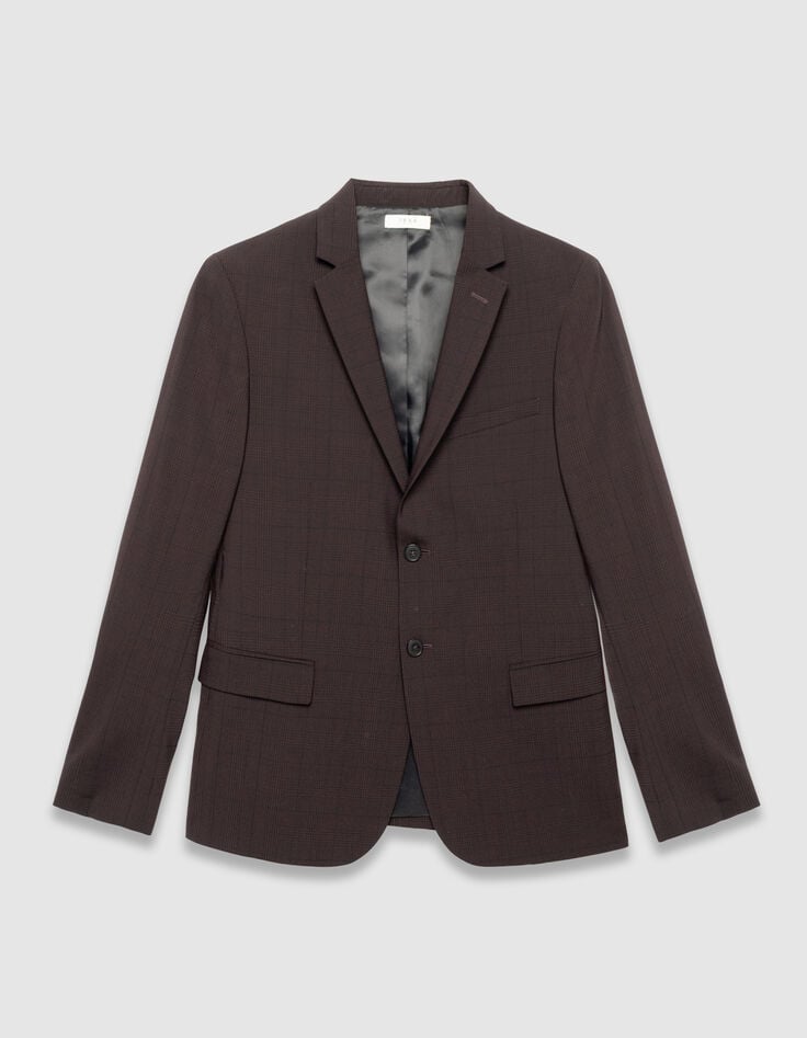 Men’s plum check TRAVEL SUIT suit jacket-7 Men’s plum check TRAVEL SUIT suit jacket-7