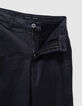 Rechte zwarte gecoate jeans meisjes-7