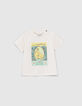 T-shirt &eacute;cru coton bio visuel bananes b&eacute;b&eacute; gar&ccedil;on-1
