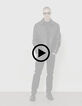 Blouson aviateur noir en cuir sherpa amovible Homme-8