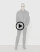 Blouson aviateur noir en cuir sherpa amovible Homme-8 Blouson aviateur noir en cuir sherpa amovible Homme-8