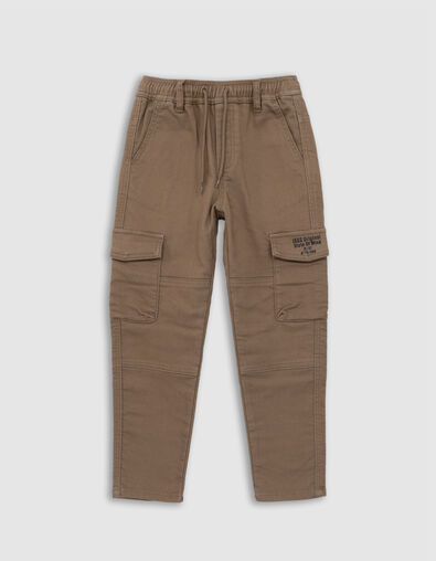 Upcyclede JOGGER camel jeans voor jongens in strijdlust - IKKS