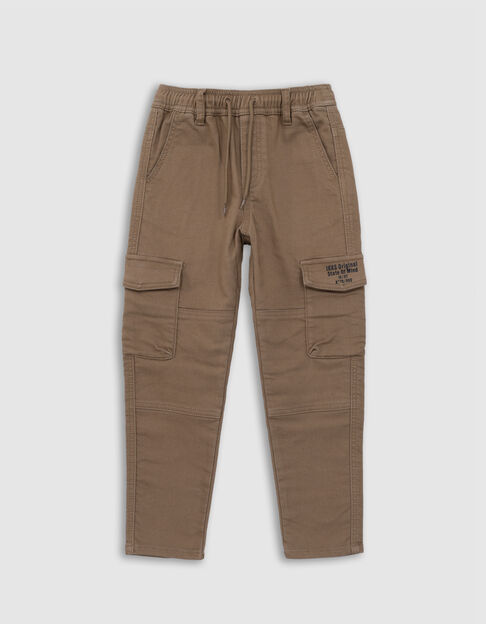 Upcyclede JOGGER camel jeans voor jongens in strijdlust - IKKS