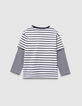 Matrozenshirt biokatoen trompe l'oeil mouwen jongens-5