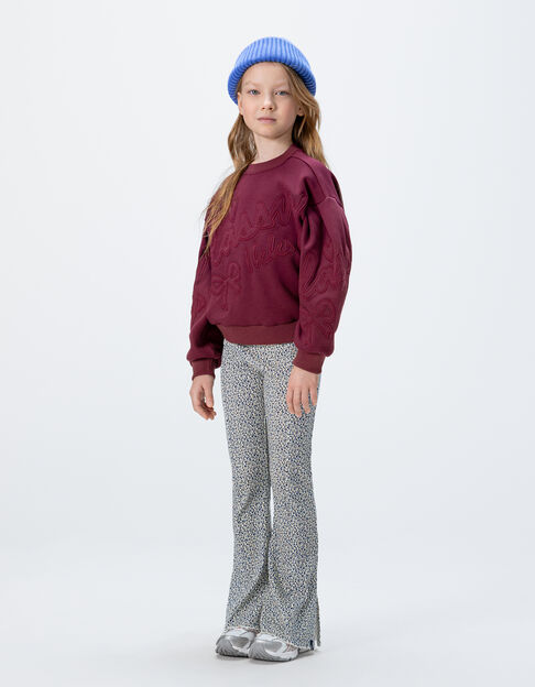 Leggings flare azul marino leopardo-lazo niña - IKKS