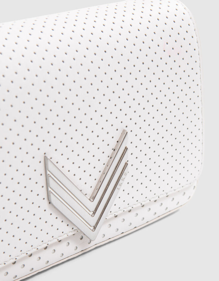 Le sac 111 blanc cuir perfor&eacute; Femme-3