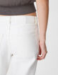 Vaqueros bootcut blancos de tiro bajo para mujer-5