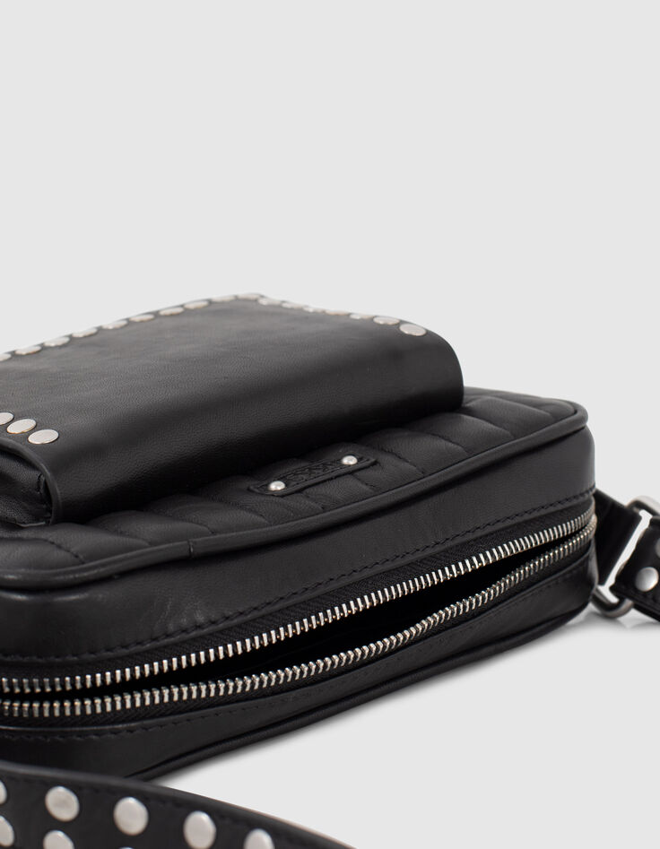 Boxy tas The Lover Rock zwart leer chroomvrij-6