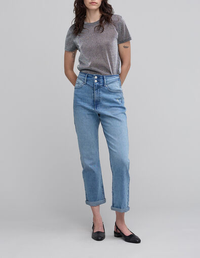 Tee-shirt silver lurex motif animalier Femme - IKKS