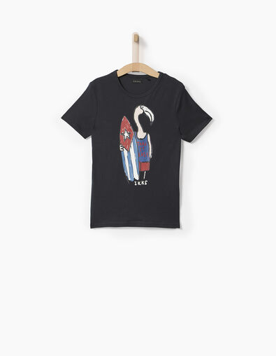 Tee-shirt bleu gar&ccedil;on  - IKKS