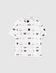 Wit loose T-shirt biokatoen met logo’s jongens-1