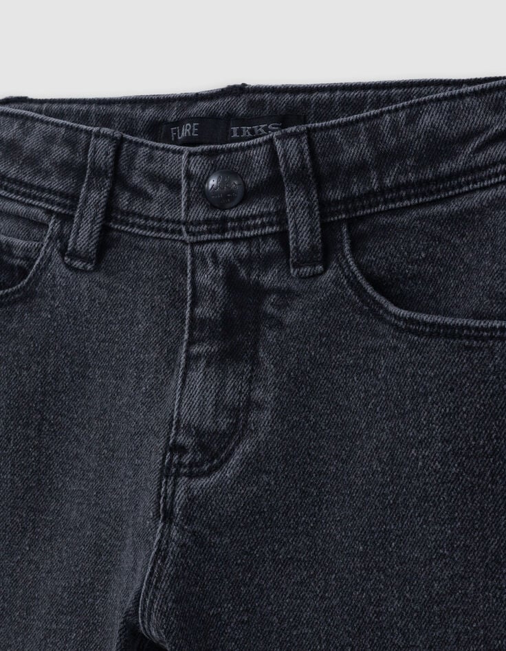 Vaqueros FLARE gris oscuro para niña-3