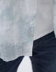 Chemise SLIM vert d'eau imprimé tie and dye Homme-5