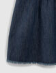 Blaues Mädchenjeanskleid  mit Sternenstickerei-3