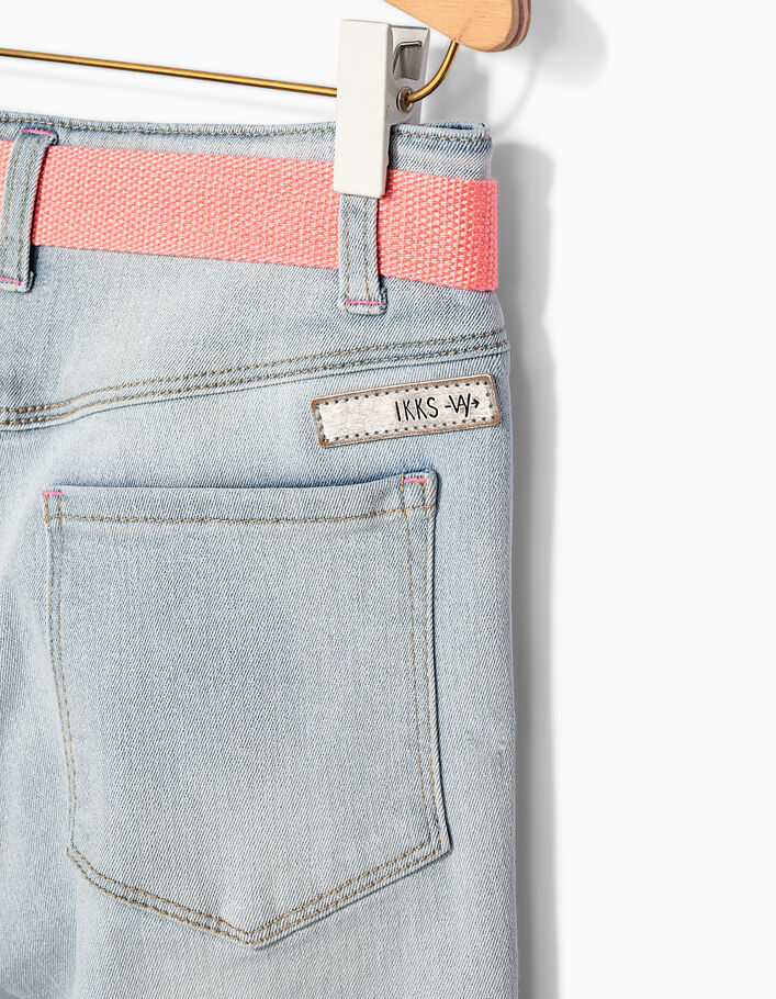 White blue Mom-Jeans mit Neongürtel für Mädchen - IKKS