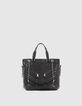 Sac cabas LE 1440 Rock noir cuir clout&eacute; Femme-4