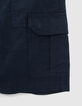 Marineblaue CARGO-Jungenbermudas-4