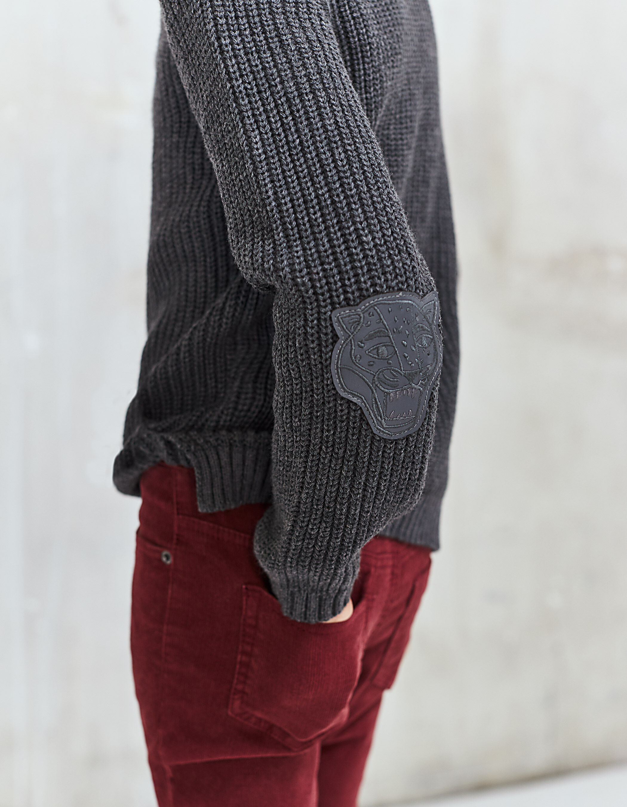 Boys grey jumper store