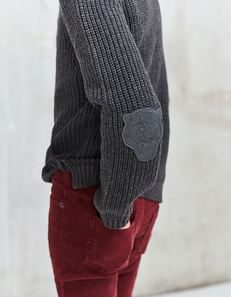 Pull camionneur gris garçon -7