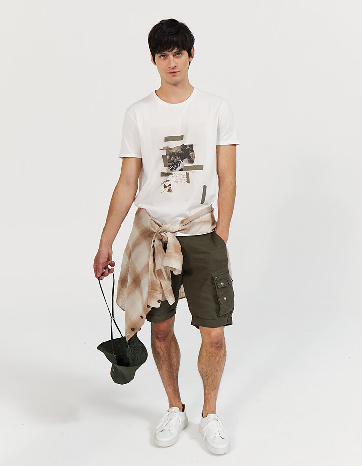 Tee-shirt off white visuel herbier Homme-5