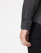 Men’s black mastic lightning print SLIM shirt-4