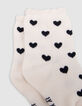 Ecru, Rosa und Kamel Baby Mädchen Socken-5