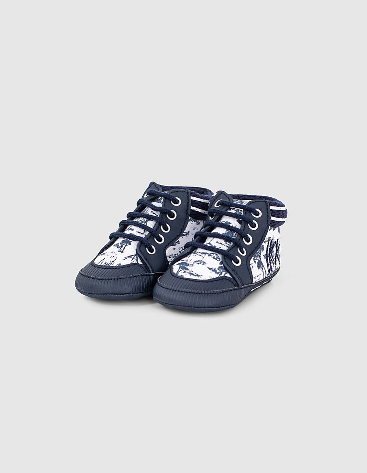 Navy sneakers print French West Coast babyjongens -6