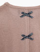 Jersey rosa medio tricot lazos estampados niña-4
