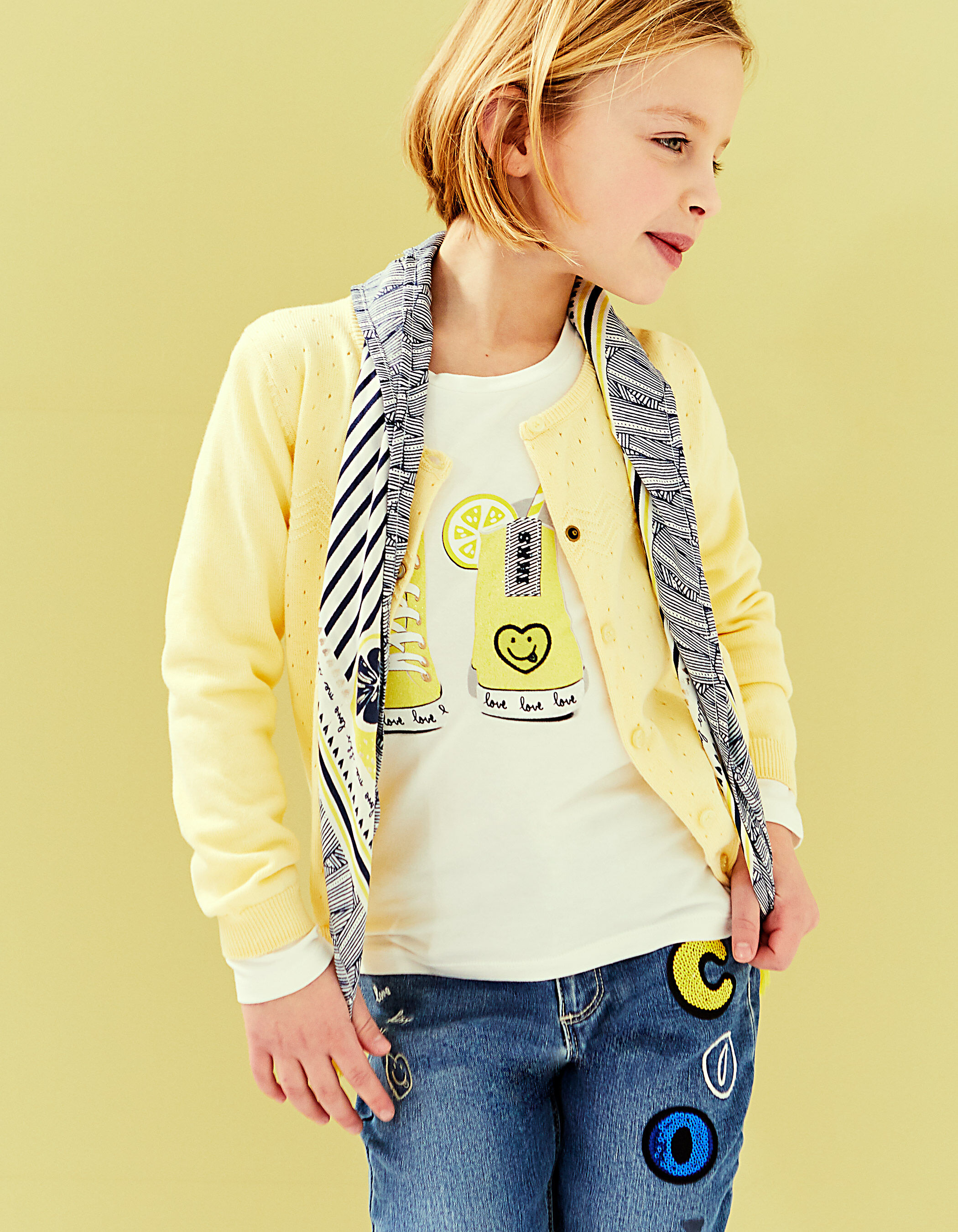 Girls yellow cardigan