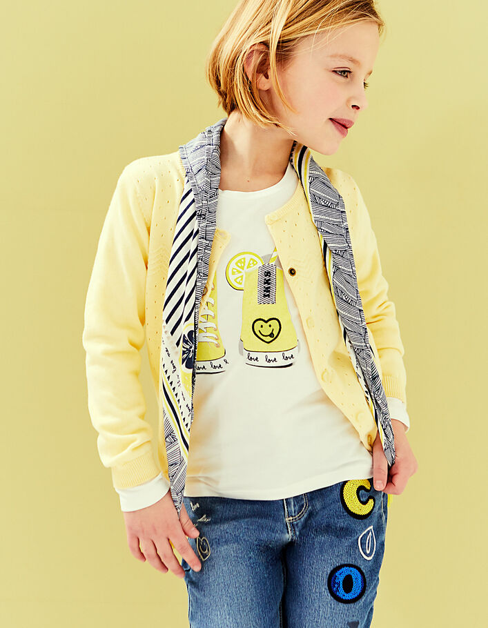 Girls' yellow cardigan - IKKS