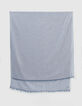 Men’s navy scarf with fine stripes-3