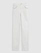 Jean slim blanc Powerstretch laçage poches Femme-7