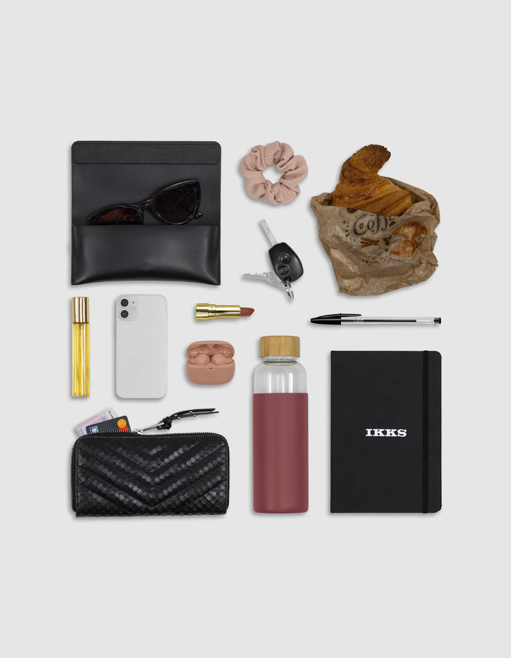 1440 bolso tote de cuero negro Mujer Tamaño mediano-7