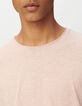 Camiseta L'Essentiel rosa algod&oacute;n cuello redondo hombre-4