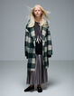 Manteau carreaux vert et écru fille-5