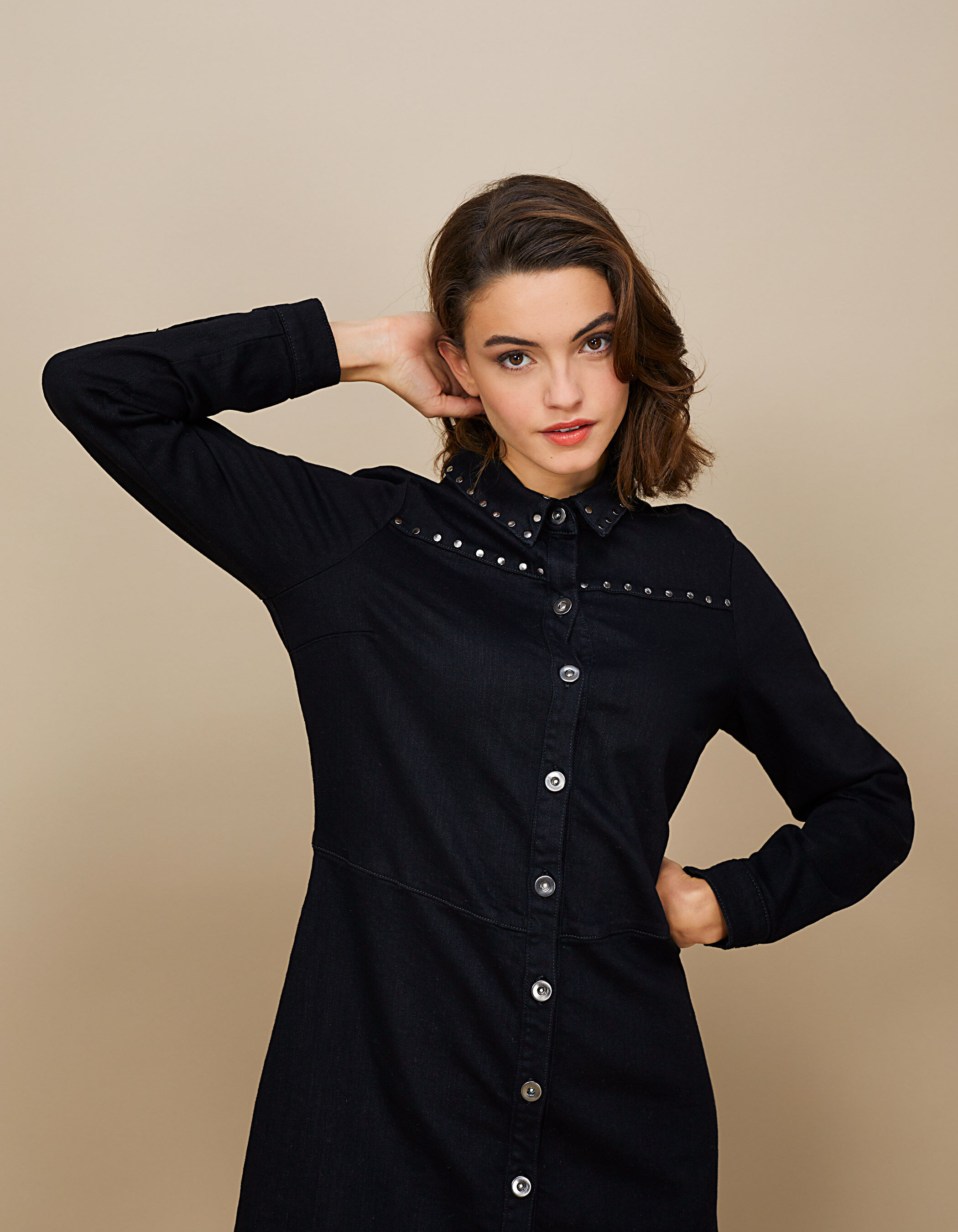 Vestido vaquero negro sales