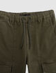 Upcyclede jeans JOGGER kaki strijdlust jongen-4