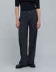 Pantalon de costume flare gris rayures tennis Femme-3