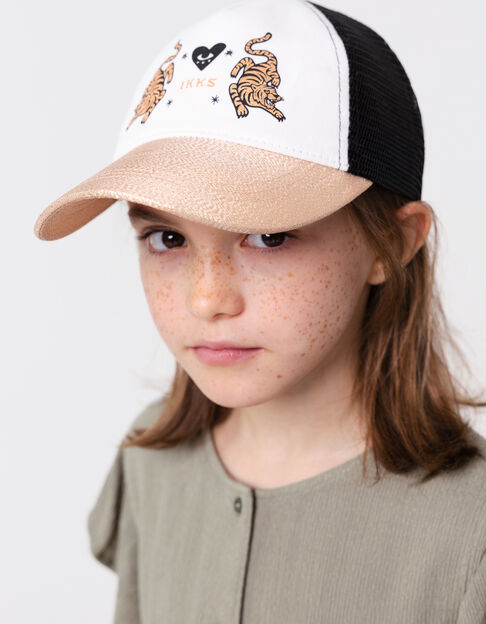 Casquette blanche et noire visière copper fille - IKKS