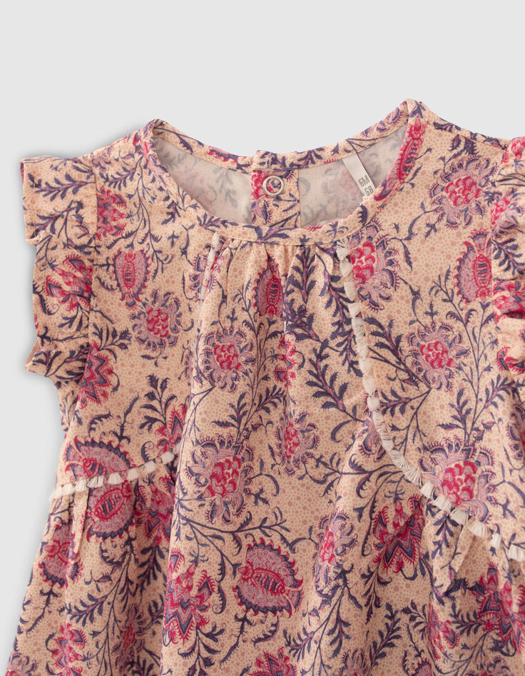 Rosa Bluse aus EcoVero™-Viskose für Babymädchen-4