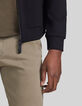 Men’s black Interlock zipped hooded cardigan-4