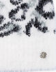 Girls’ off-white, black and grey leopard beanie-3