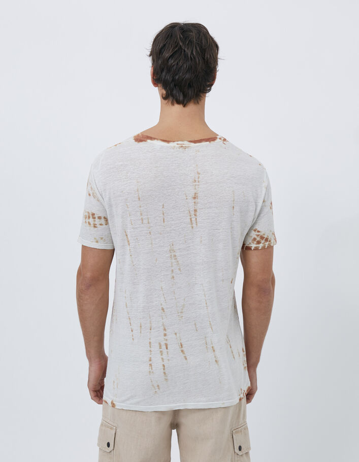 Herren-T-Shirt mit Tie-and-Dye-Motiv in Terracotta - IKKS