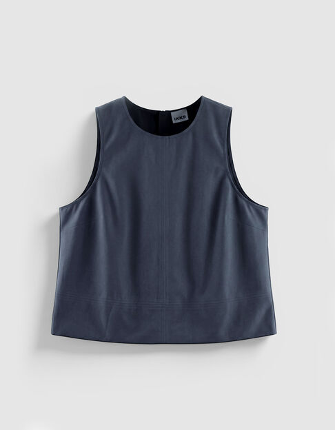 Top sin mangas de corte holgado para mujer de color gris - IKKS
