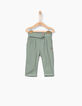 Pantalón caqui claro bolsillos bordados bebé niña-1