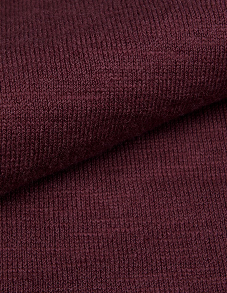Pull prune tricot flamm&eacute; Homme-3