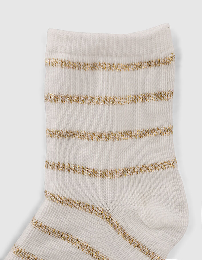 Socken mit Lurex-Streifen und in Weiß für Babymädchen  - IKKS