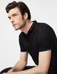 Men’s black Interlock short sleeve polo shirt-1